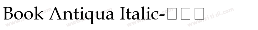 Book Antiqua Italic字体转换